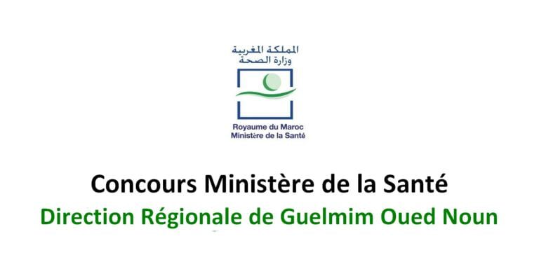 Concours Direction Santé Guelmim Oued Noun 2022 16 Postes