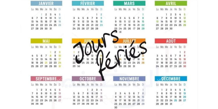 calendrier Jours fériés au Maroc